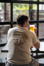 Sunrise Window Pocket T-Shirt, Cream & Gold