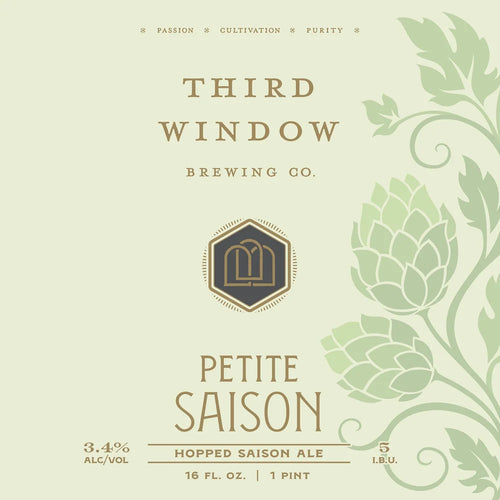Petite Saison (5.7% ABV, 5 IBU) 1 4 pk 16oz cans