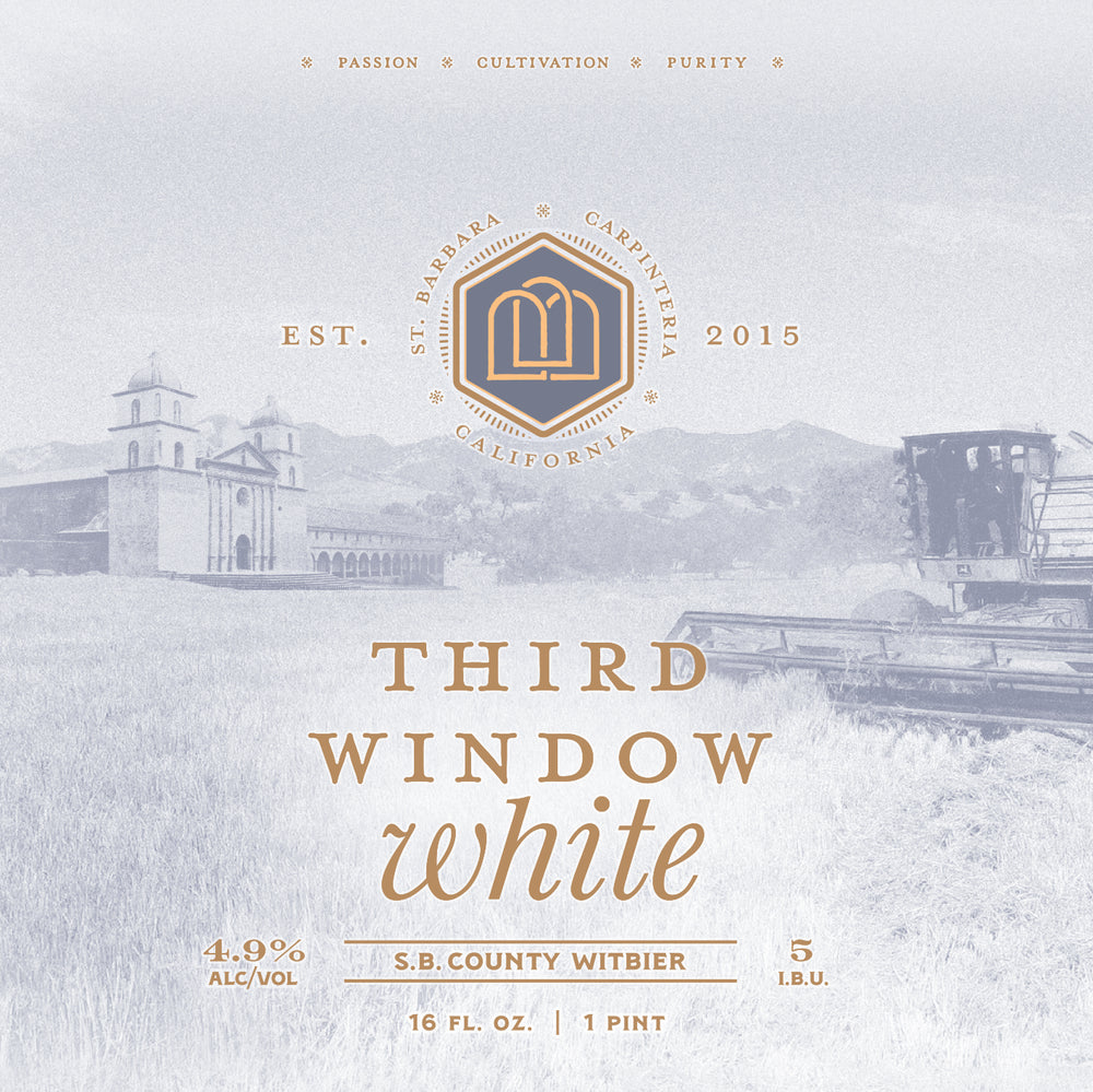 Santa Barbara County Witbier (4.8% ABV, 5 IBU) One 4-pack of 16 oz cans